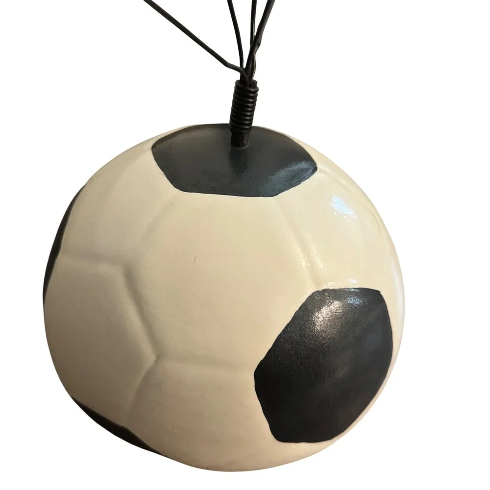 Large Soccer Ball Photo Holder with 5 Wire Photo Clips Sports Display Decoration